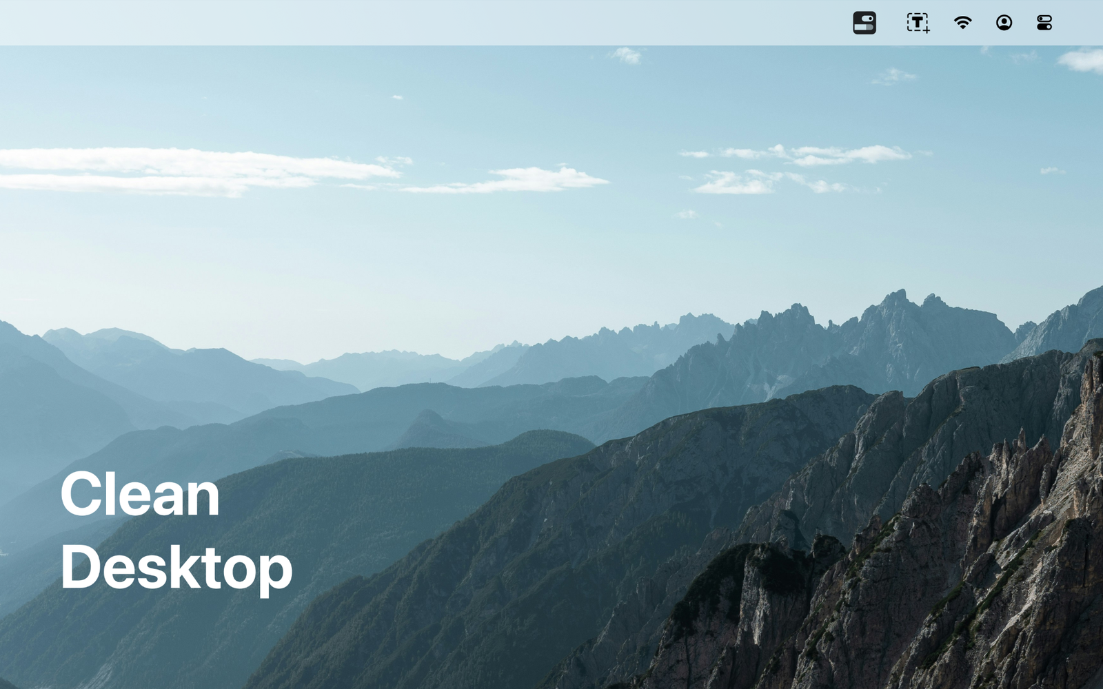 Clean desktop after hiding icons